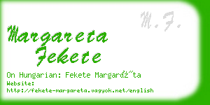 margareta fekete business card